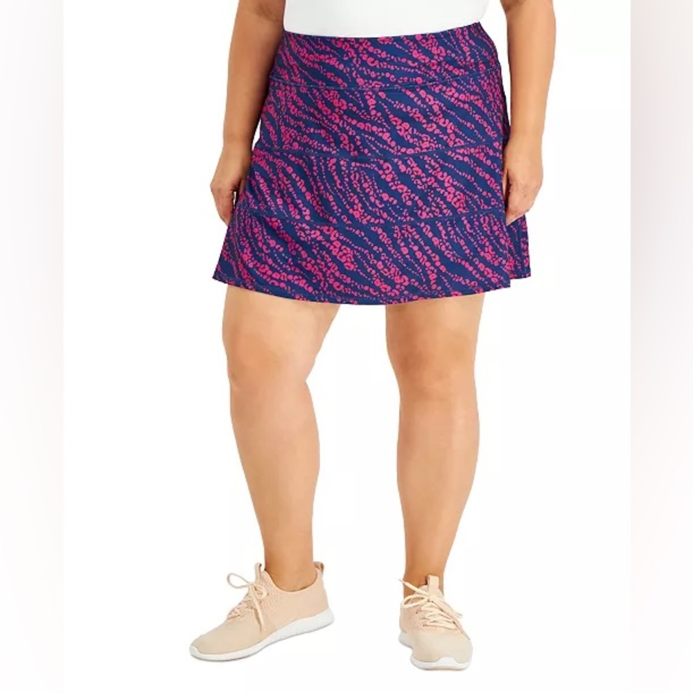 (M-L:NWT) $39.50|ID Ideology Cheetah Safari Printed Skort, Cheetah Berry